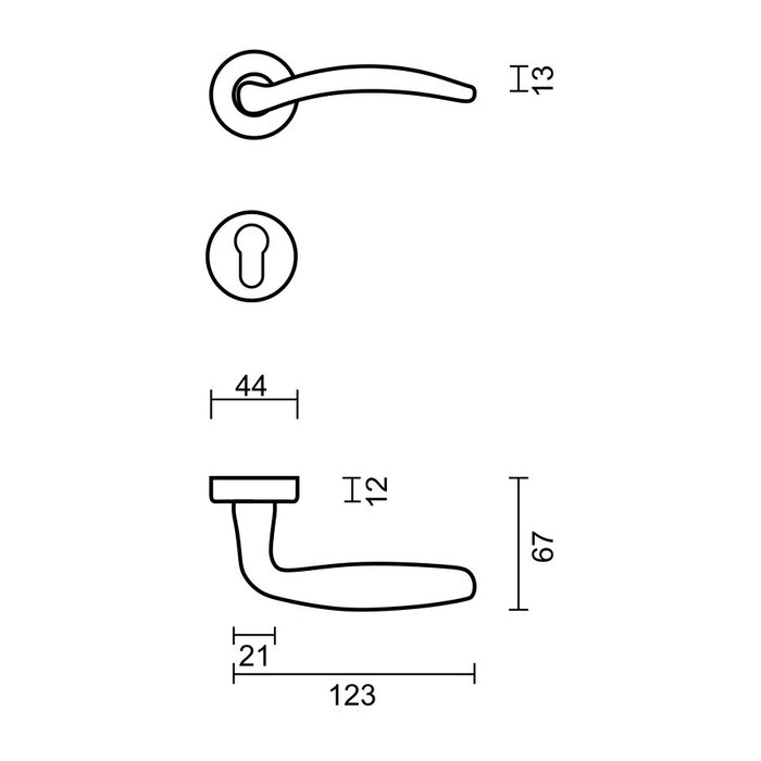 HDD Titanium door handles Francy