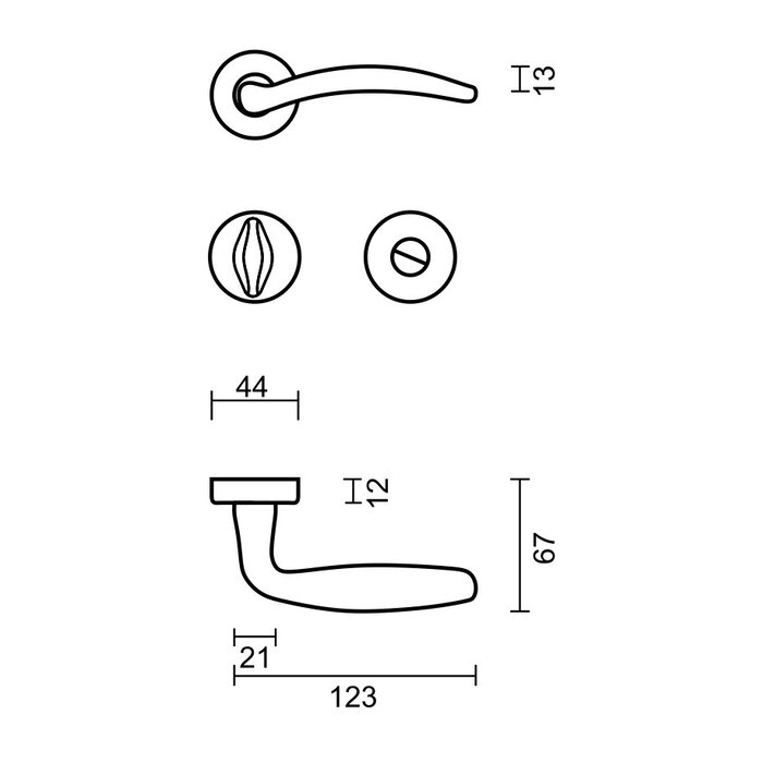 HDD Titanium door handles Francy