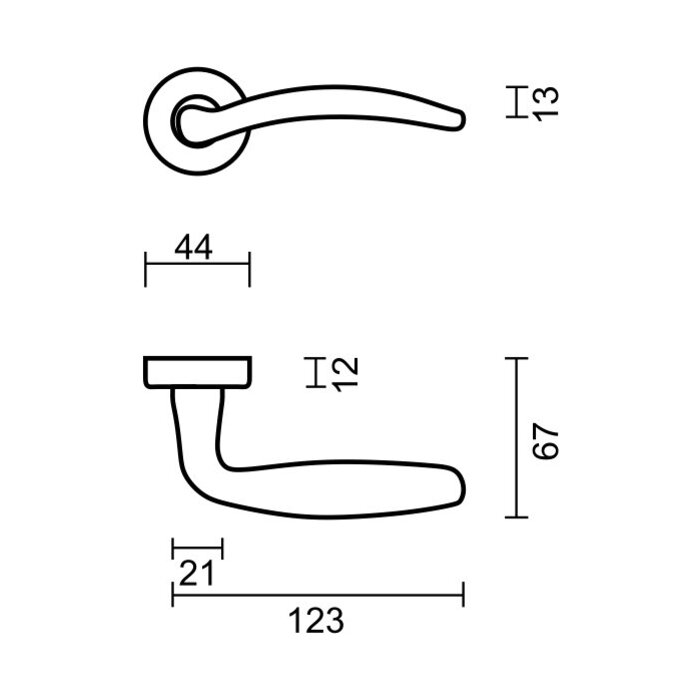 HDD Titanium door handles Francy