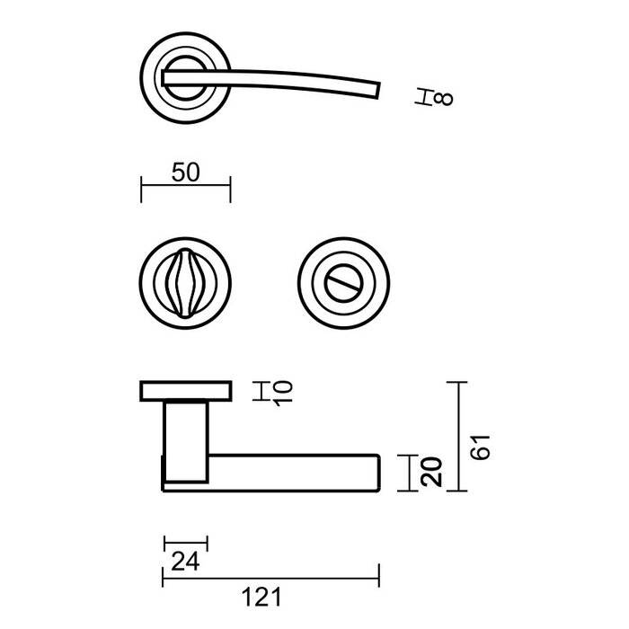 HDD Golden door handles Mirca