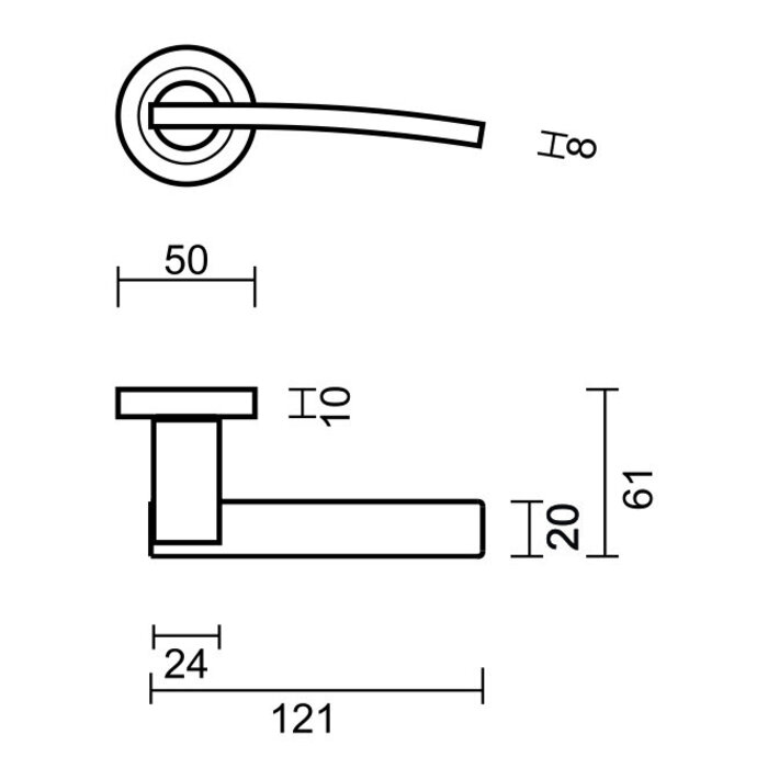 HDD Golden door handles Mirca
