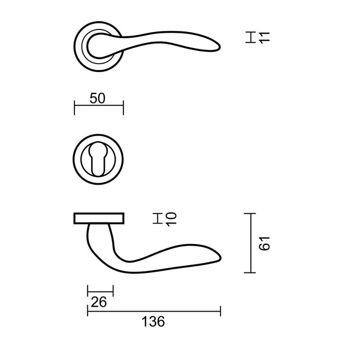 HDD Golden door handles Giava