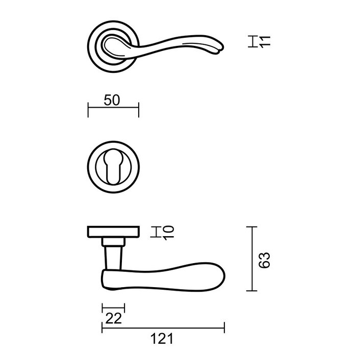 HDD Golden door handles Erica