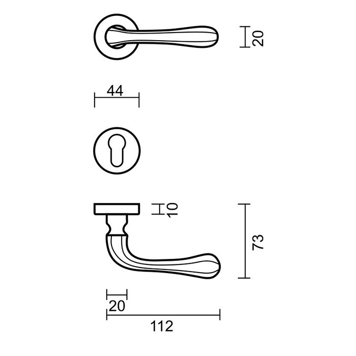HDD Golden door handles Greta
