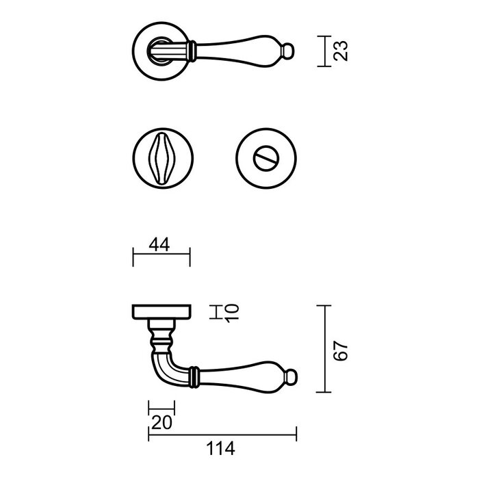 HDD Golden door handles Martina