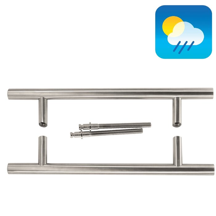 HDD Stainless steel door handles ST 25/300/460 - pair for door thickness > 3 cm