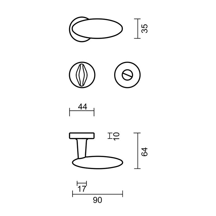 HDD Golden door handles Olive NM