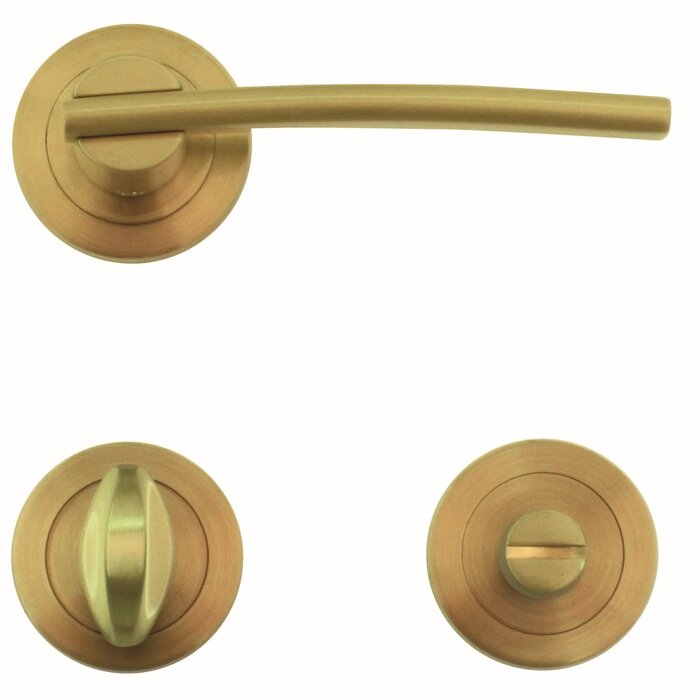 HDD Mattgoldene Türgriffe Mirca