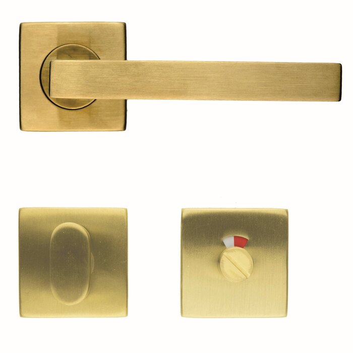 HDD Deurklinken Kubic Shape in mat goud