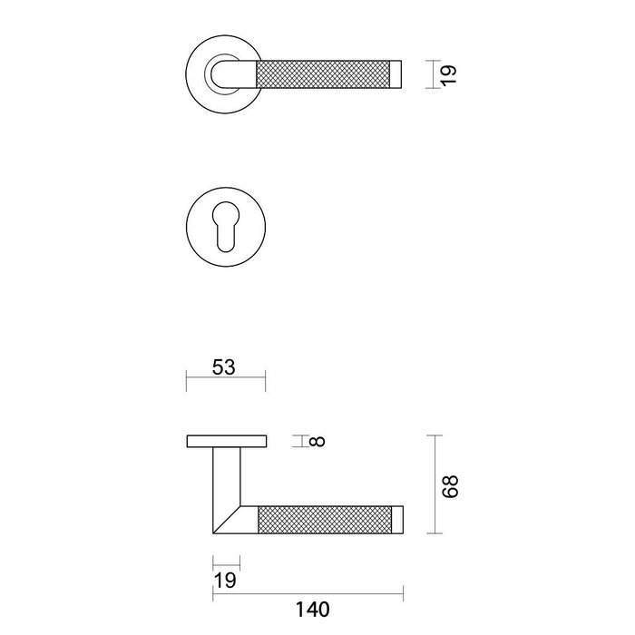 HDD Türgriffe HASHTAG mattgold