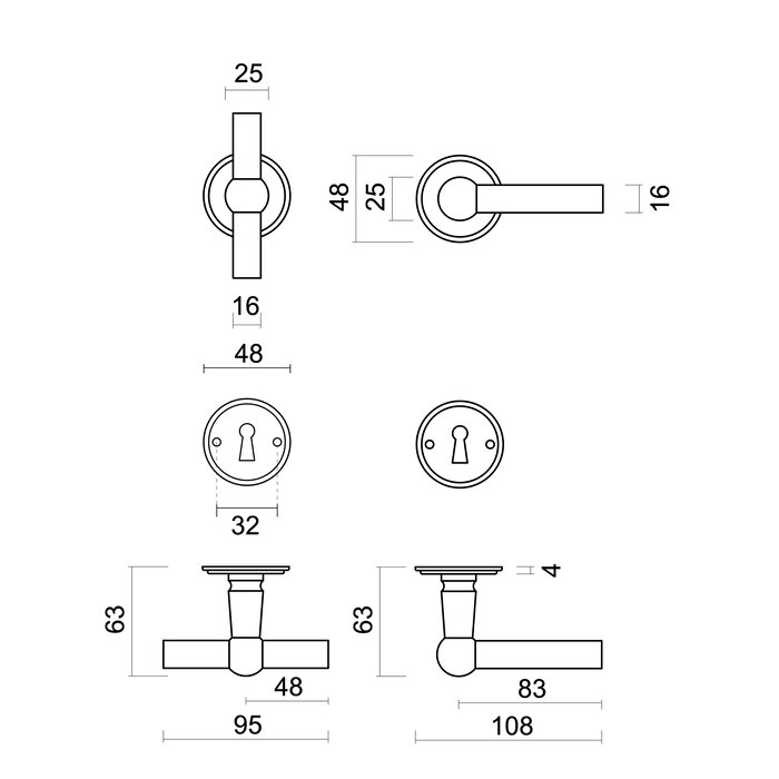 HDD Türgriffe Petana T+L altgelb