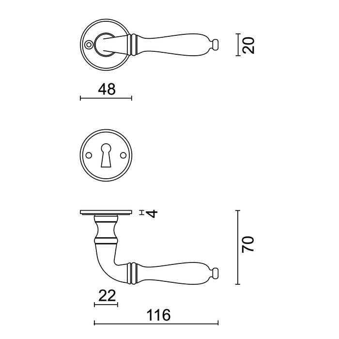 HDD Door handles Da Vinci old yellow