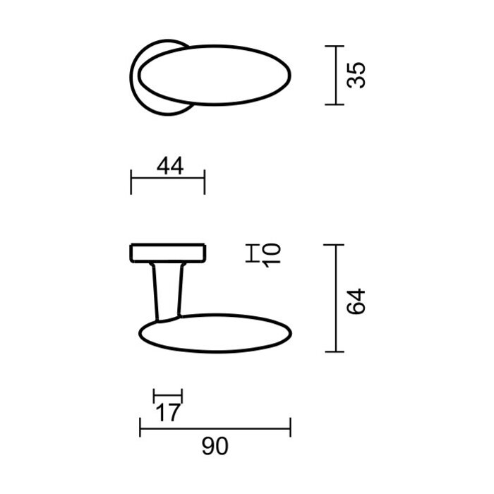 HDD Olive door handles in bronze