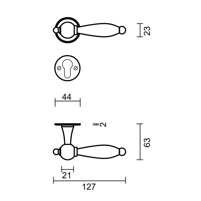 HDD Poignée de porte NATLIE couleur rouille