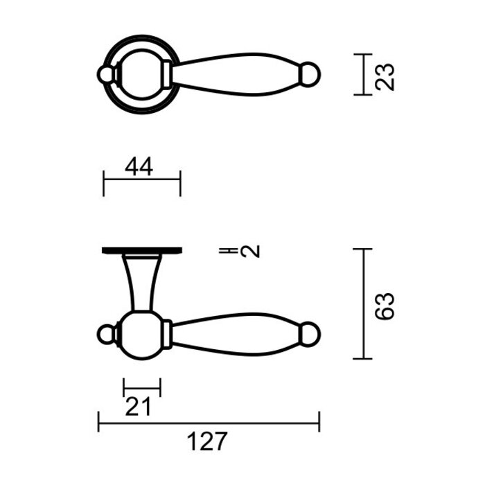 HDD Poignée de porte NATLIE couleur rouille