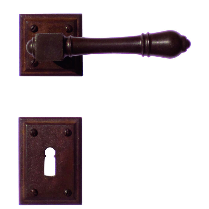HDD Door handles Carre in rust color - Square