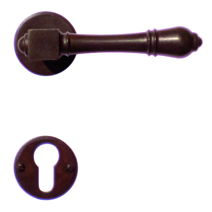 HDD Poignées de porte couleur rouille Carré - Rondes