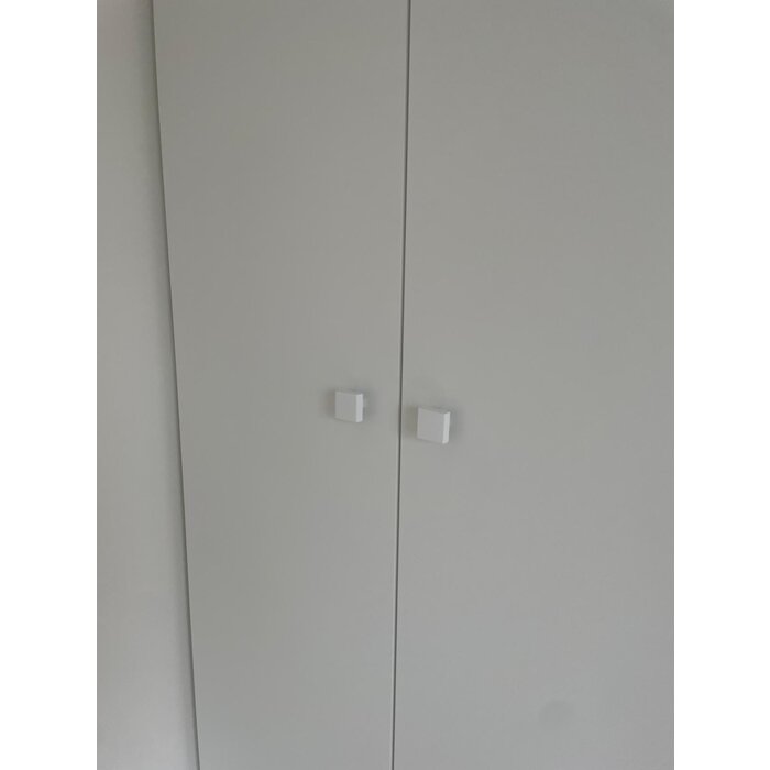 I.B.E. Möbelknopf quadratisch mattweiß 30x30x24 mm