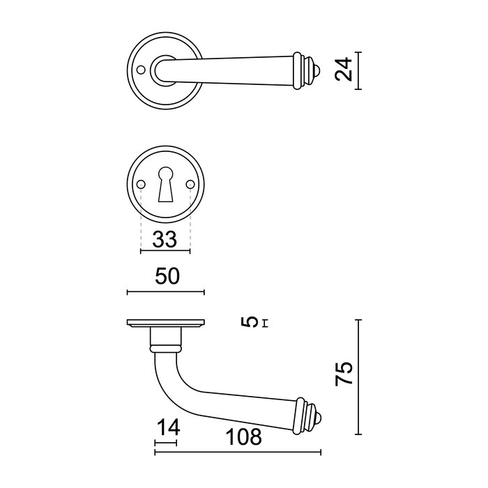 HDD Poignées de porte couleur rouille Tarascon