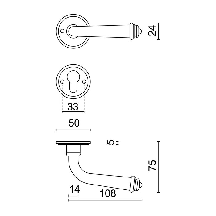 HDD Rust-colored door handles Tarascon