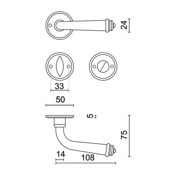 HDD Poignées de porte couleur rouille Tarascon