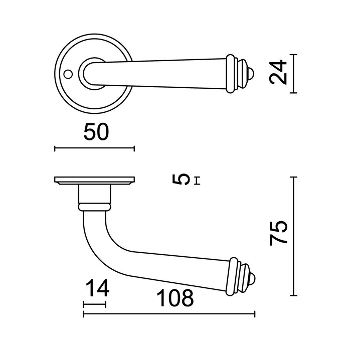 HDD Rust-colored door handles Tarascon