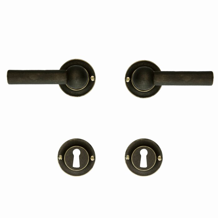 HDD Alte Messing Türgriffe Petra L + L