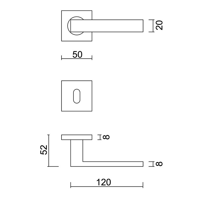 HDD Stainless steel door handles Cosmic also for outdoor use
