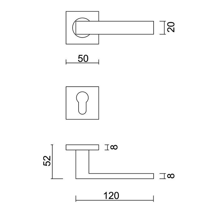 HDD Stainless steel door handles Cosmic also for outdoor use
