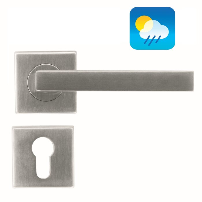 HDD Poignées de porte en acier inoxydable, forme cubique 16 mm, également pour l'extérieur