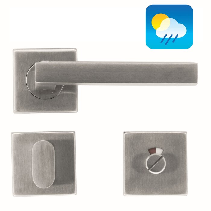 HDD Poignées de porte en acier inoxydable, forme cubique 16 mm, également pour l'extérieur