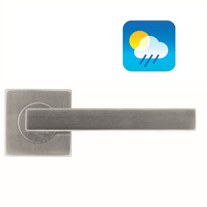 HDD Stainless steel door handles, Cubic shape 16 mm, also for outdoor use