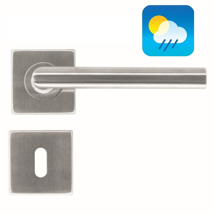 HDD RVS deurklinken "Square I shape 16 mm" ook voor buiten