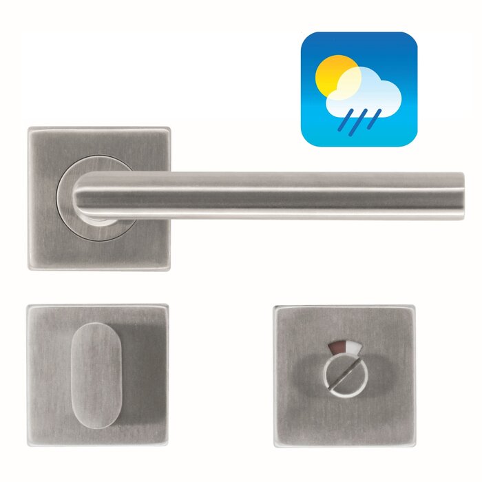 HDD Poignées de porte en acier inoxydable « Forme carrée I 16 mm » également pour l'extérieur