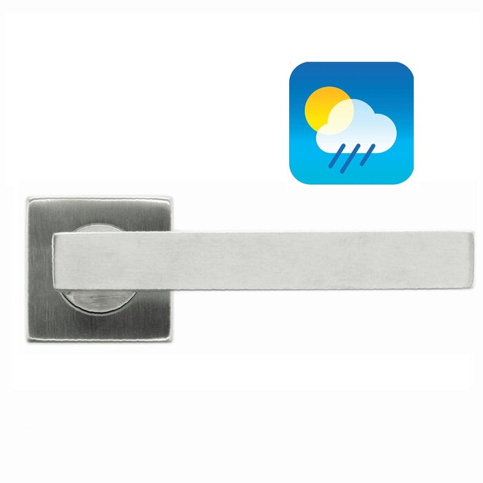 HDD Poignées de porte HDD plates « forme cubique 19 mm » en acier inoxydable, également pour une utilisation en extérieur