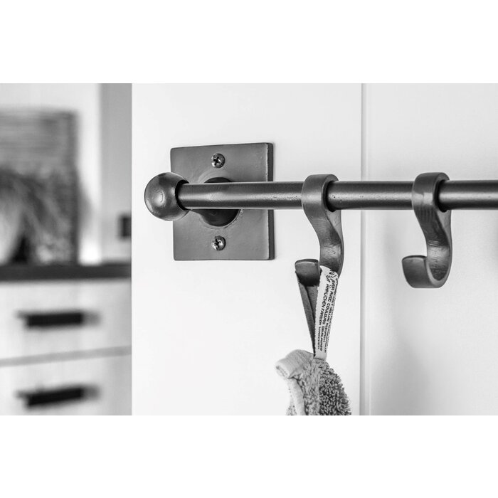 Dauby Piece end support Square raw metal (RM) on square rosette