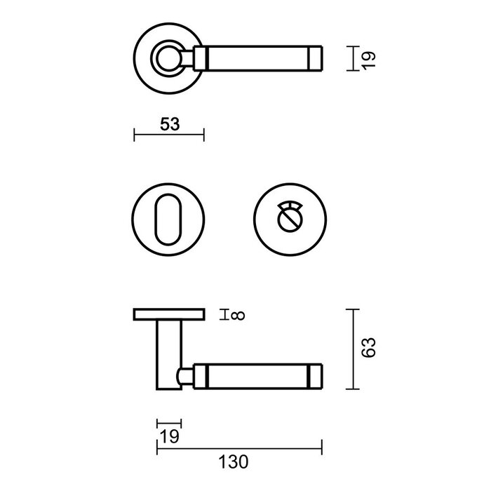 HDD Door handles 'Jupiter' stainless steel plus also for outdoor use