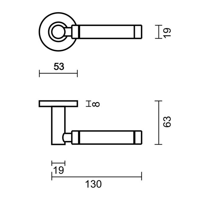 HDD Deurklinken 'Jupiter' RVS plus ook voor buiten