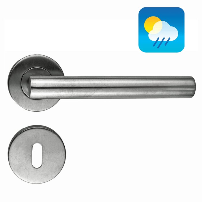 HDD Deurklinken "T shape 19mm" RVS plus ook voor buiten