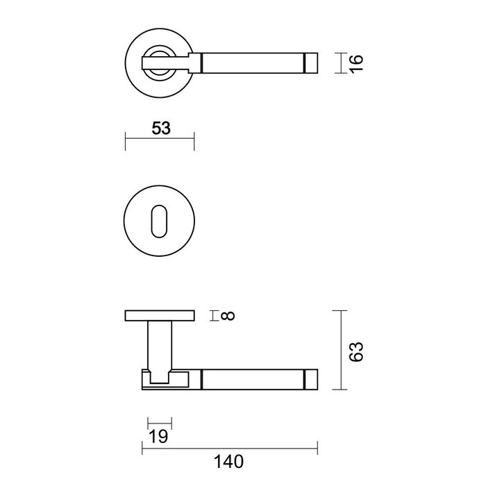 HDD Poignées de porte en acier inoxydable 'Pluton' également adaptées à une utilisation en extérieur