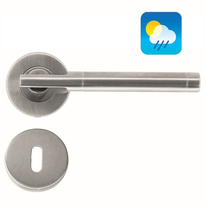 HDD Stainless steel door handles 'Pluto' also suitable for outdoor use