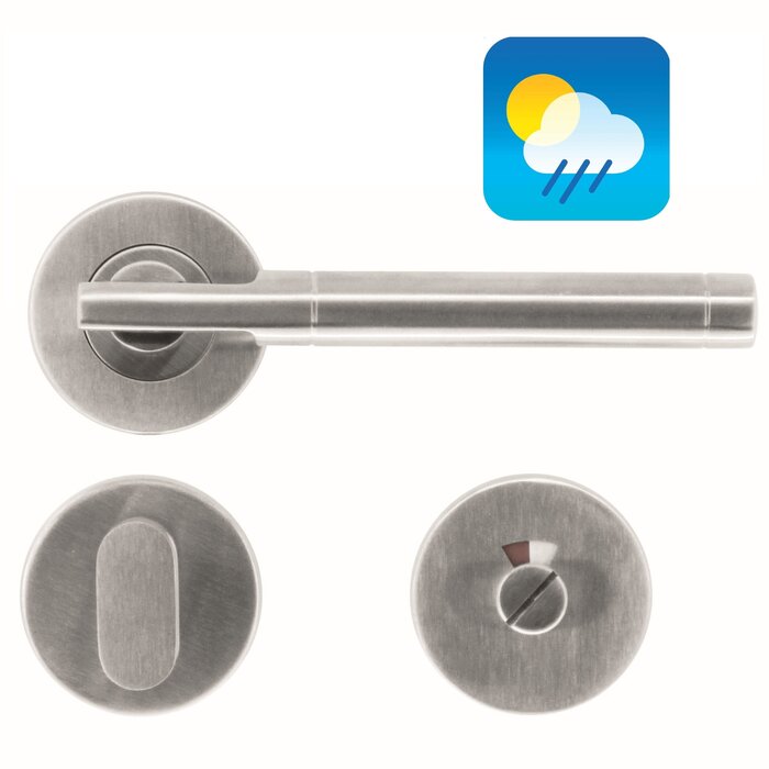 HDD Stainless steel door handles 'Pluto' also suitable for outdoor use