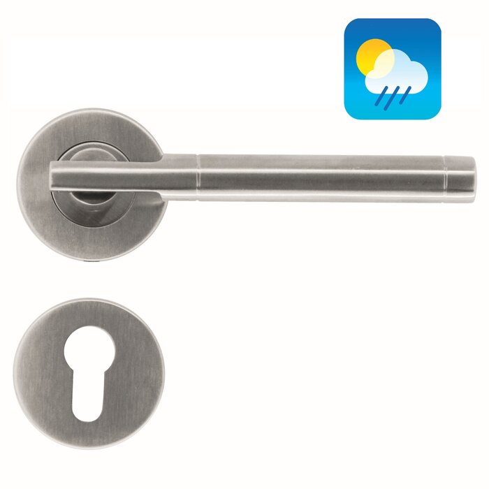 HDD Stainless steel door handles 'Pluto' also suitable for outdoor use