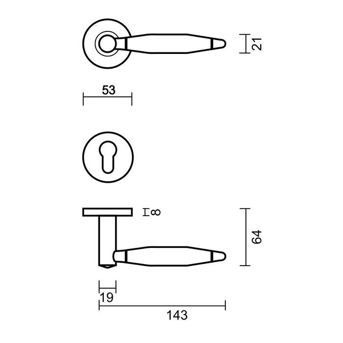 HDD Saturn stainless steel door handles also suitable for outdoor use