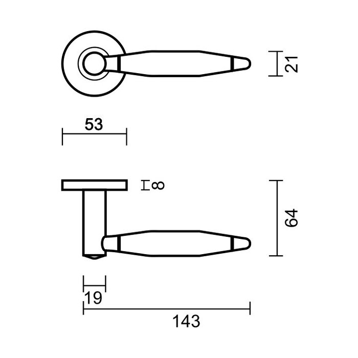 HDD Poignées de porte Saturn en acier inoxydable également adaptées à une utilisation en extérieur