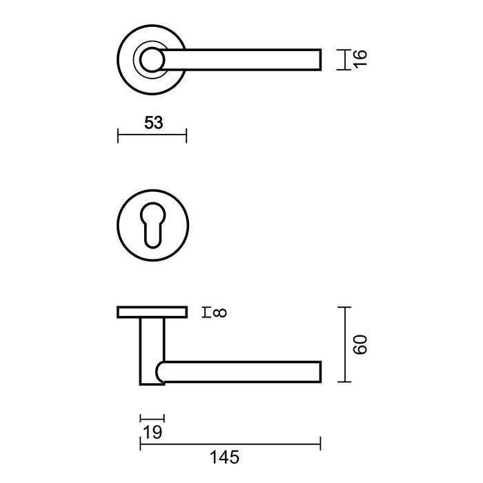 HDD Stainless steel door handles 'Mars' suitable for outdoor use