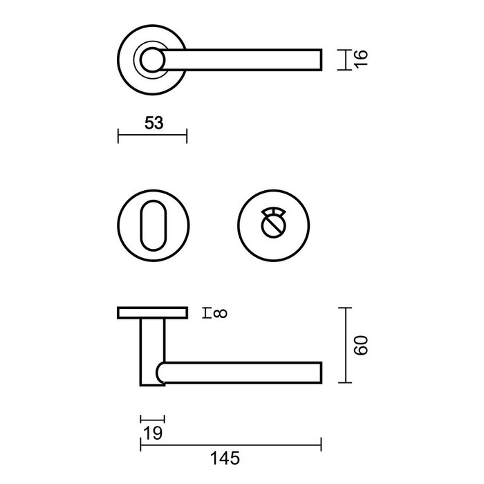 HDD Stainless steel door handles 'Mars' suitable for outdoor use