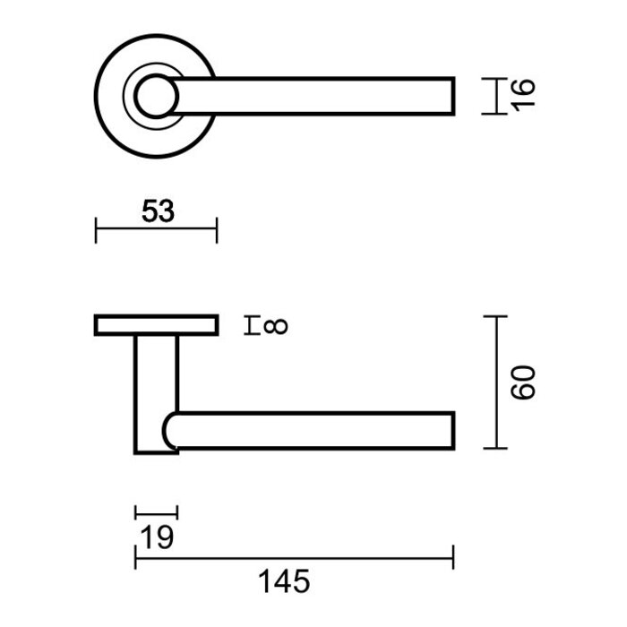 HDD Stainless steel door handles 'Mars' suitable for outdoor use