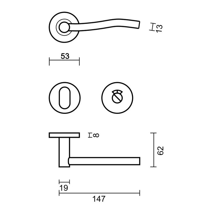 HDD Edelstahl-Türgriffe „Venus“ auch für den Außenbereich geeignet