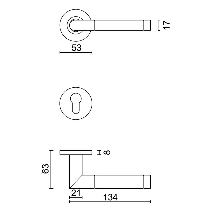 HDD Poignées de porte en acier inoxydable « Oval I Shape » adaptées à une utilisation extérieure
